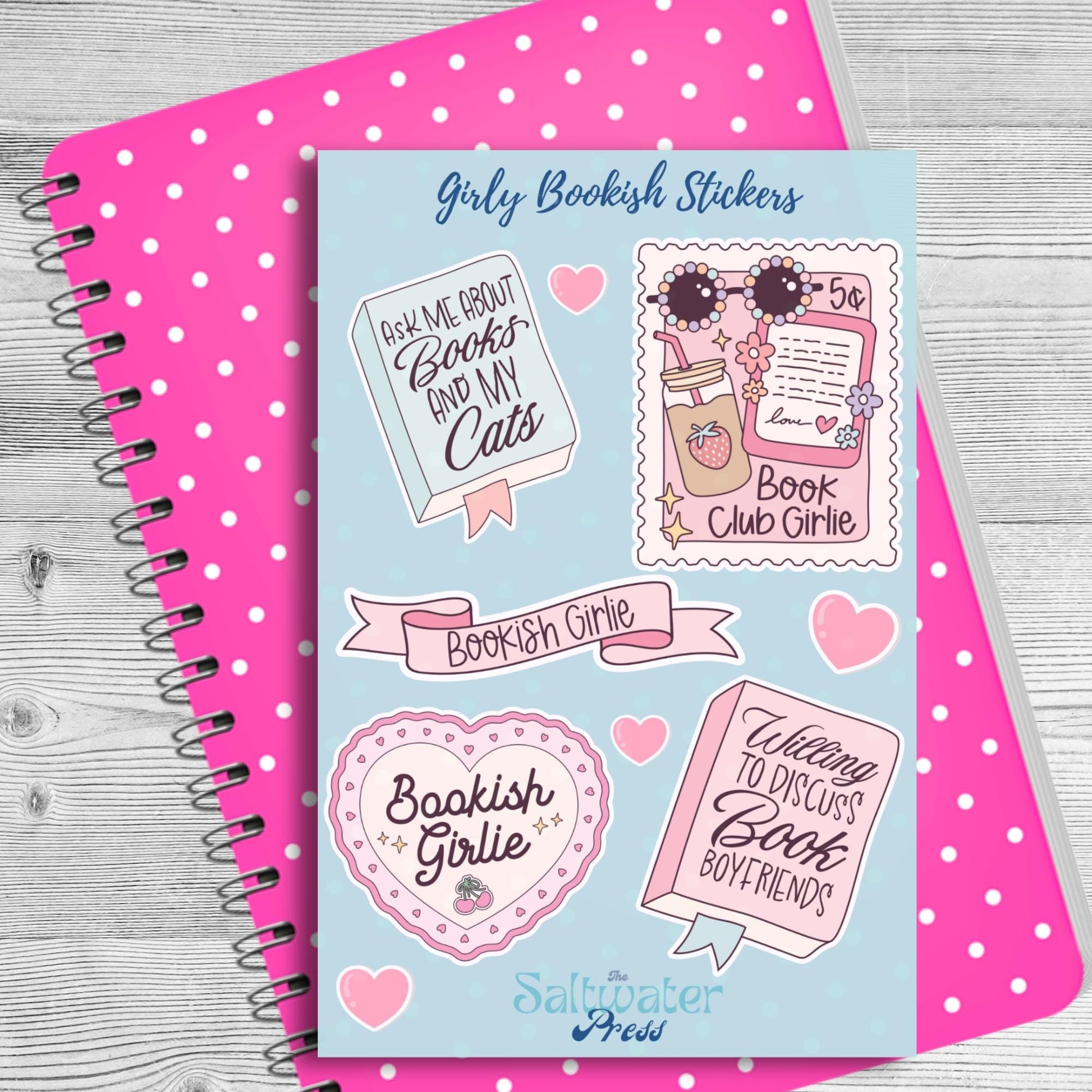 Bookish Sticker Sheet by The Saltwater Press