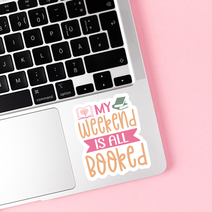 Bookworm Vinyl Sticker by The Saltwater Press