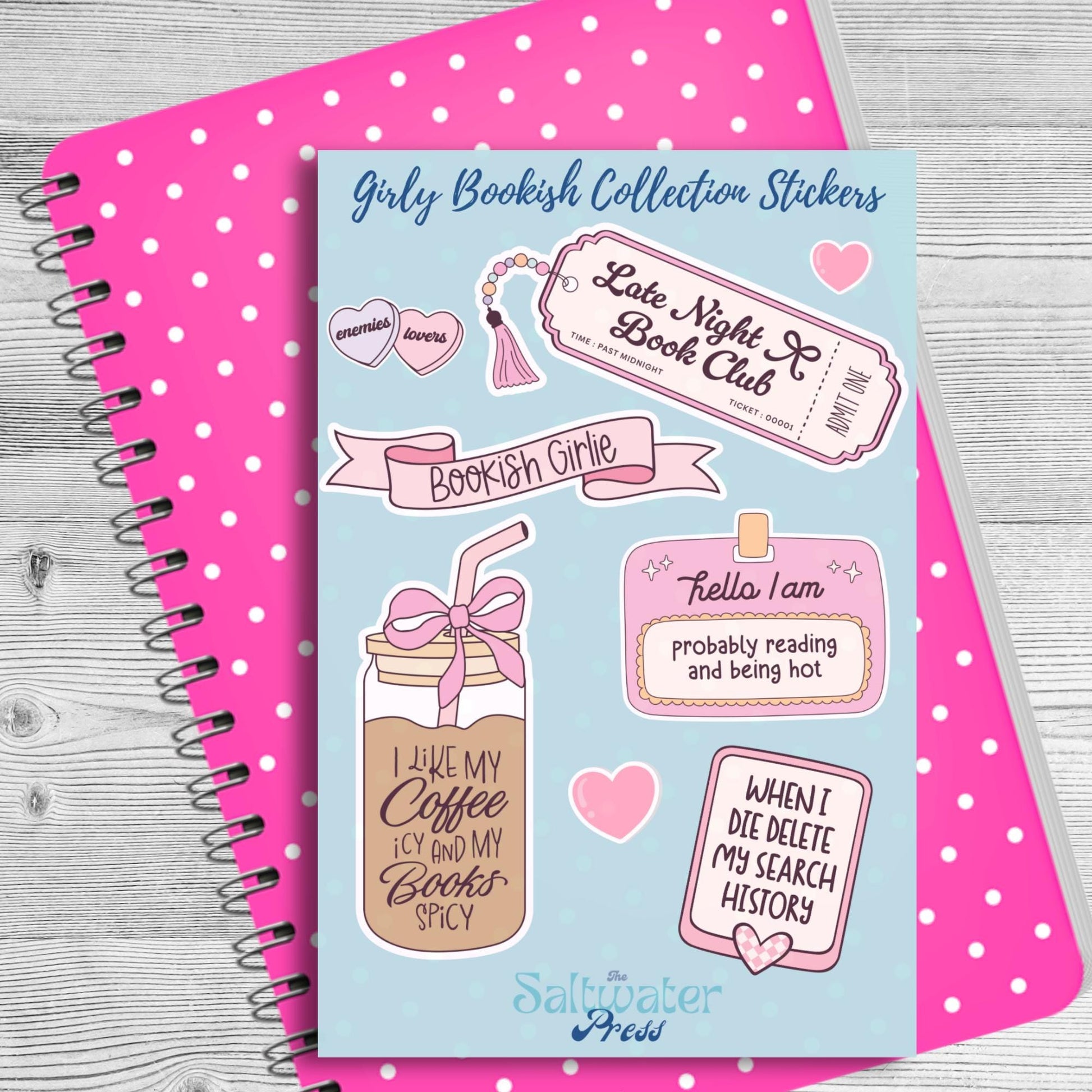 Bookish Sticker Sheet by The Saltwater Press
