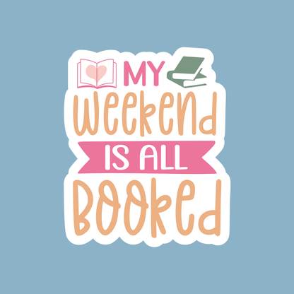 Bookworm Vinyl Sticker by The Saltwater Press