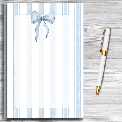 Bow Striped Notepad by The Saltwater Press