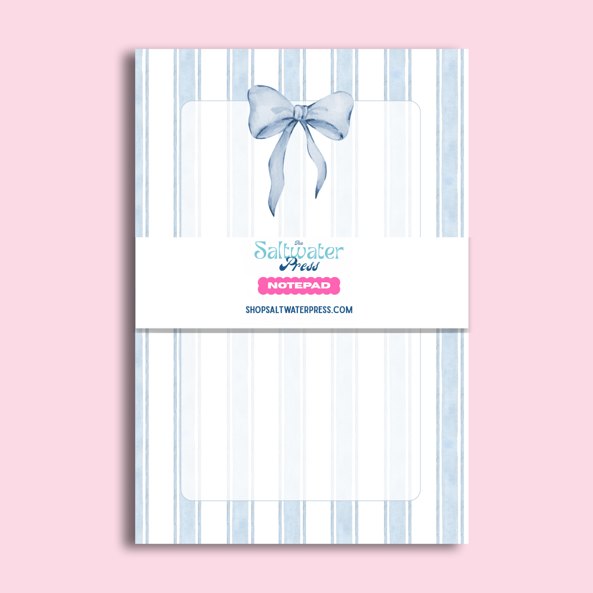Bow Striped Notepad by The Saltwater Press