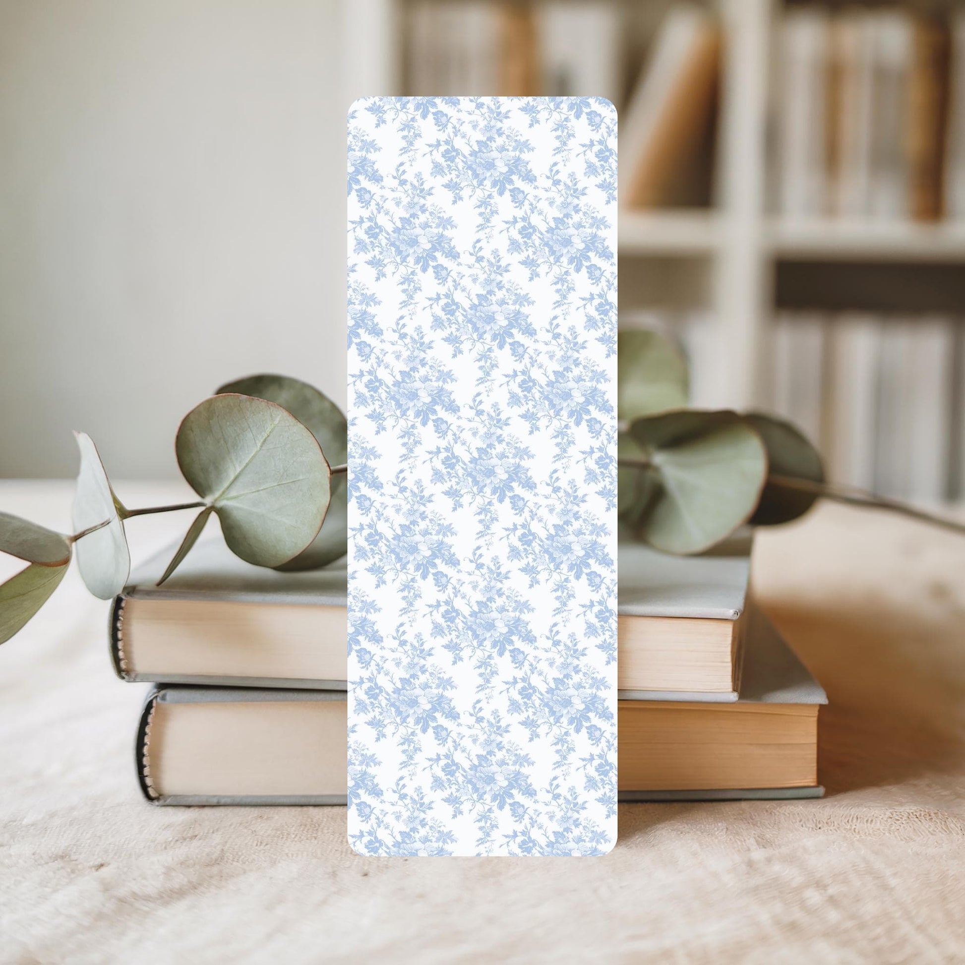 Bookmark Set – Blue White Floral Reading Gift by The Saltwater Press