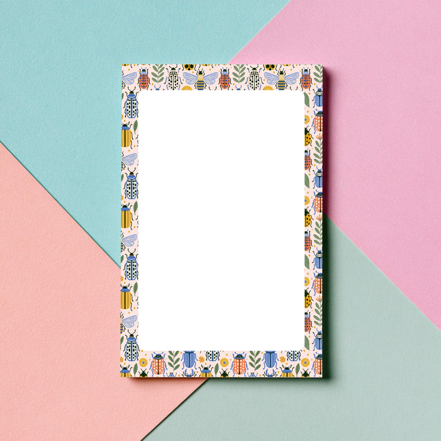 Botanical Insect Notepad – 50sheet Writing Pad Garden Theme by The Saltwater Press