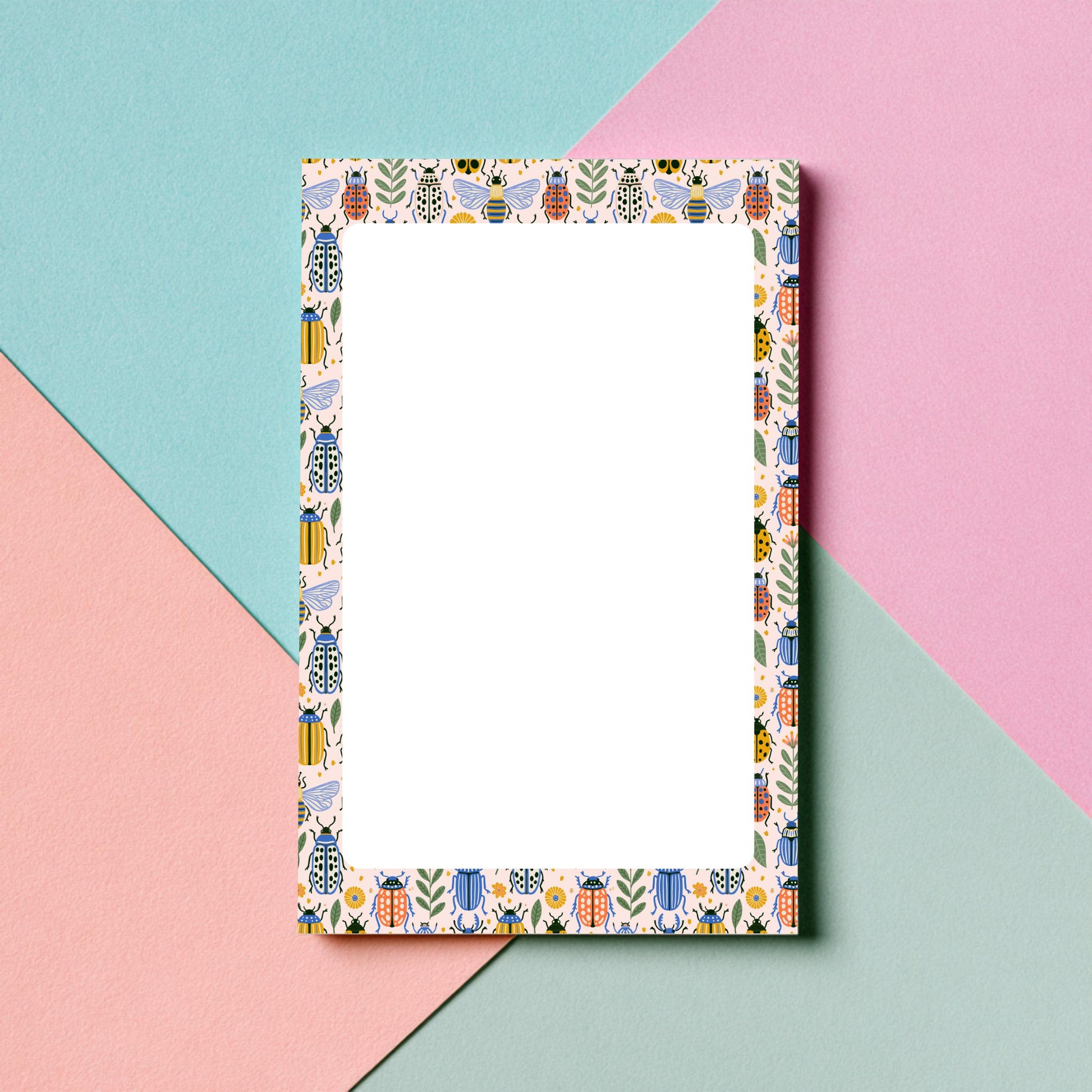 Botanical Insect Notepad – 50sheet Writing Pad Garden Theme by The Saltwater Press